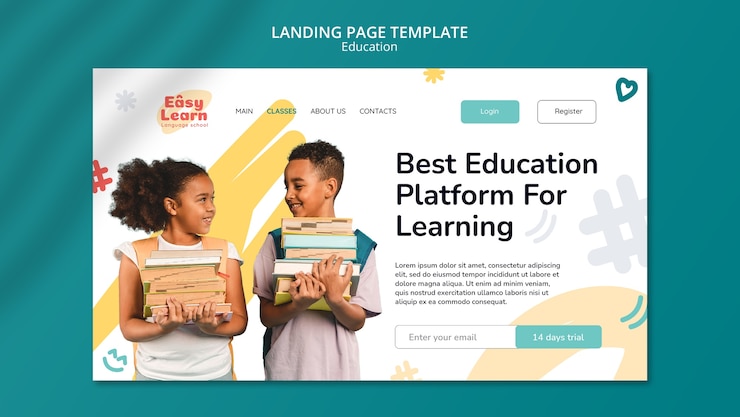 PSD gratuito diseño de plantilla de educación