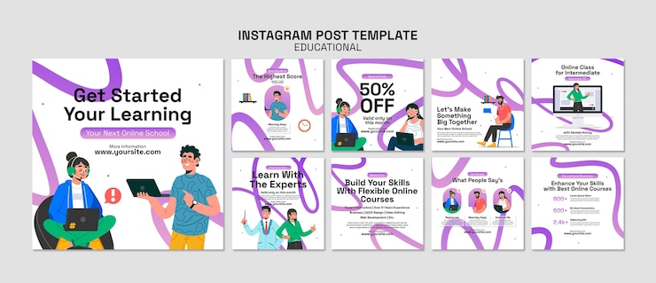 PSD gratuito diseño de plantilla de educación