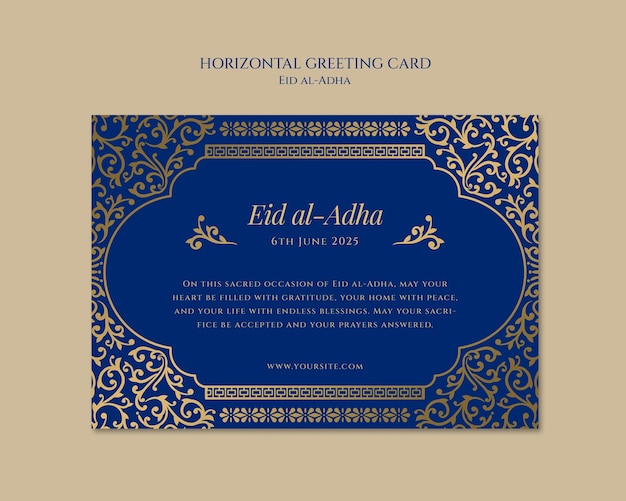 Diseño de plantilla de Eid al-Adha