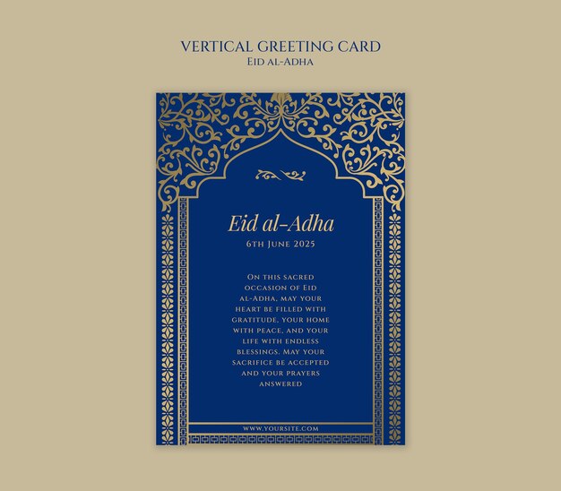 Diseño de plantilla de Eid al-Adha