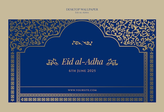 Diseño de plantilla de Eid al-Adha