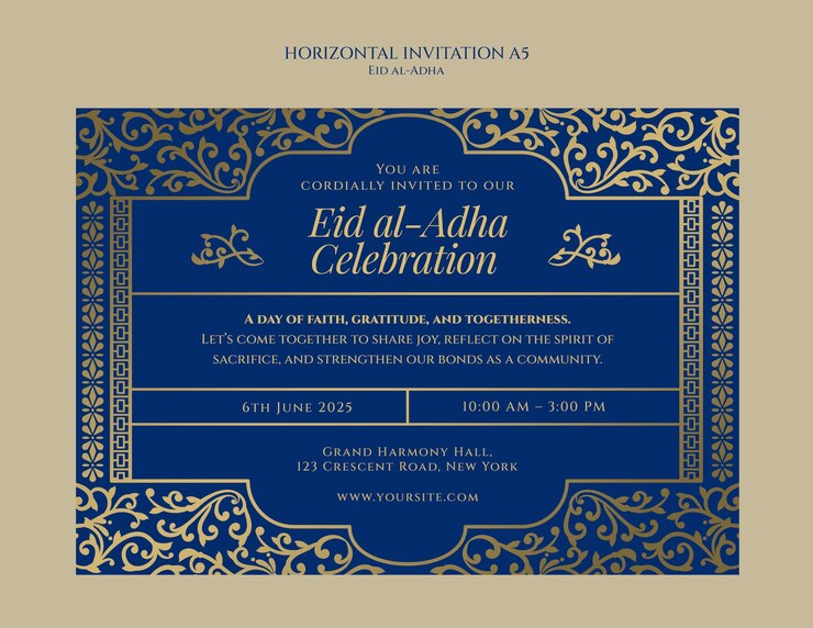 PSD gratuito diseño de plantilla de eid al-adha