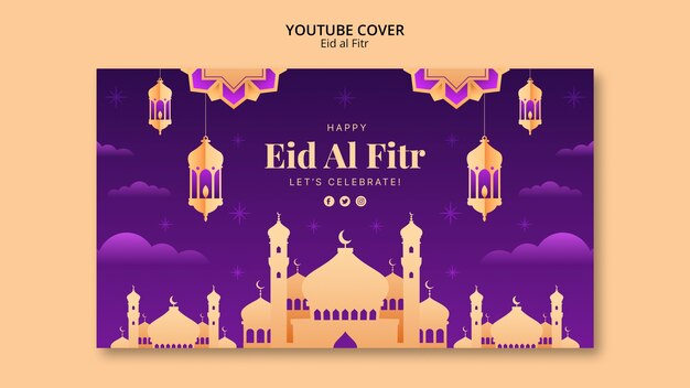 Diseño de plantilla de eid al-fitr