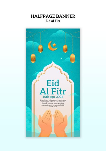 Diseño de plantilla de eid al-fitr