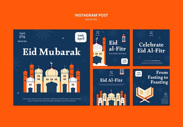 Diseño de plantilla de eid al fitr