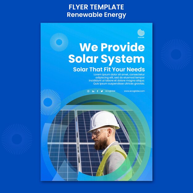 Diseño de la plantilla de energía renovable