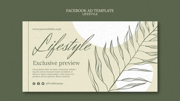 Diseño de plantilla de estilo de vida
