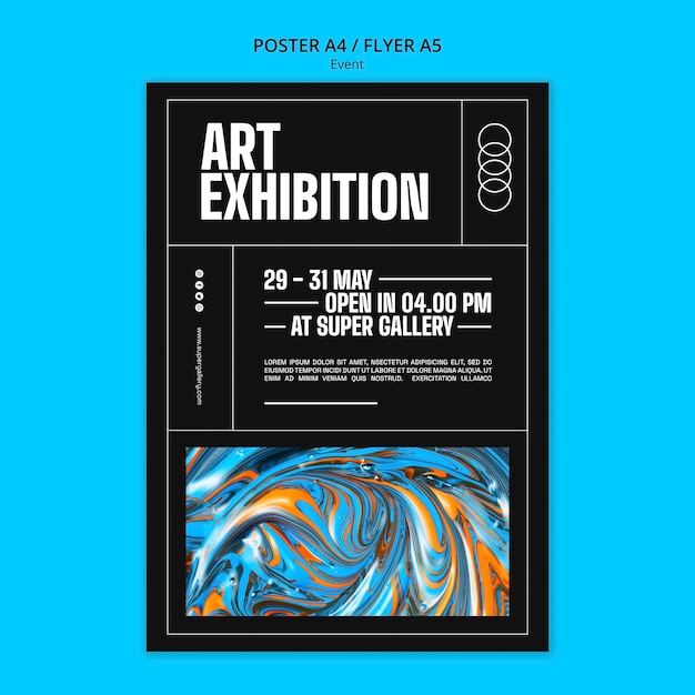 Diseño de plantilla de evento de diseño plano