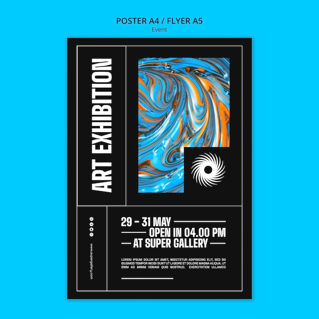 Diseño de plantilla de evento de diseño plano