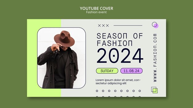 Diseño de plantilla de evento de moda