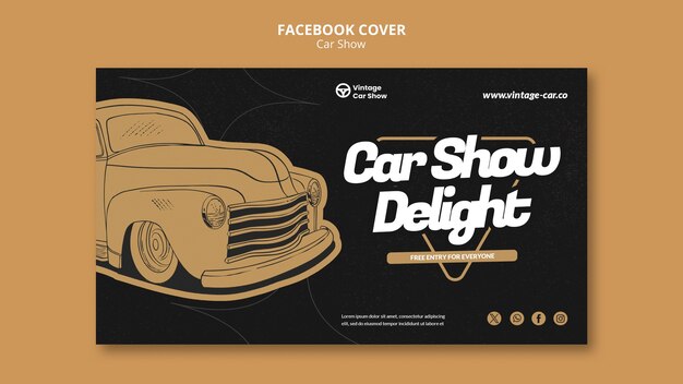 Diseño de plantilla de exhibición de autos.