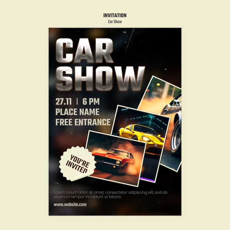 PSD gratuito diseño de plantilla de exhibición de autos.