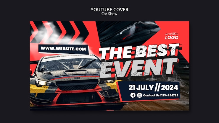 PSD gratuito diseño de plantilla de exhibición de autos.
