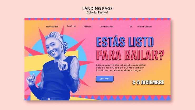 PSD gratuito diseño de plantilla de festival colorido