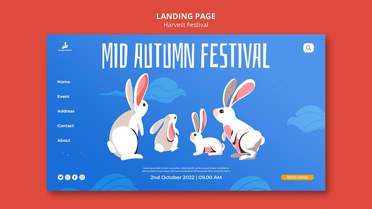 PSD gratuito diseño de plantilla de festival de cosecha de diseño plano