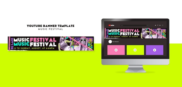 PSD gratuito diseño de plantilla de festival de música