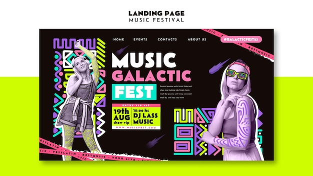PSD gratuito diseño de plantilla de festival de música