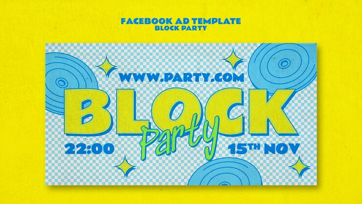 PSD gratuito diseño de plantilla de fiesta de barrio