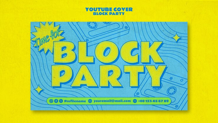 PSD gratuito diseño de plantilla de fiesta de barrio