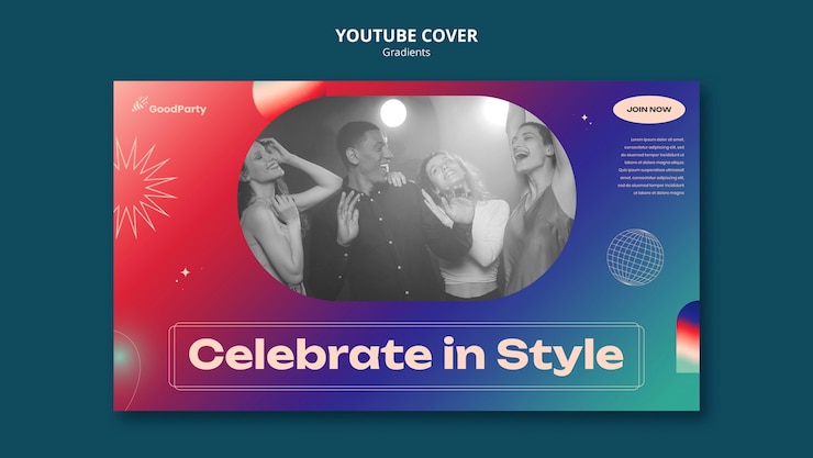 PSD gratuito diseño de plantilla de fiesta degradada