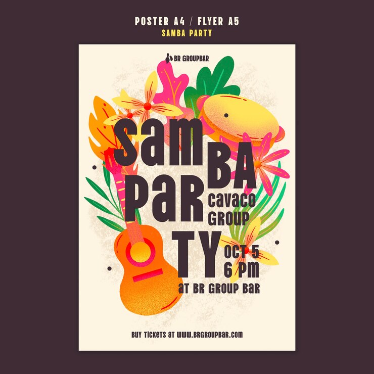 PSD gratuito diseño de plantilla de fiesta latina
