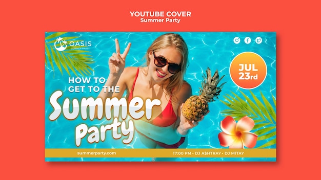 Diseño de plantilla de fiesta de verano