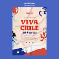 PSD gratuito diseño de plantilla de fiestas patrias chile