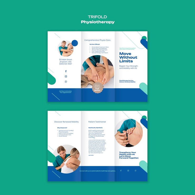 PSD gratuito diseño de la plantilla de fisioterapia