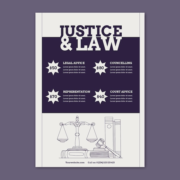 Diseño de plantilla de folleto para abogados