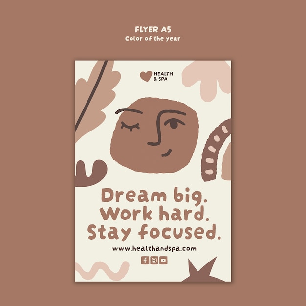 Diseño de plantilla de folleto de citas positivas