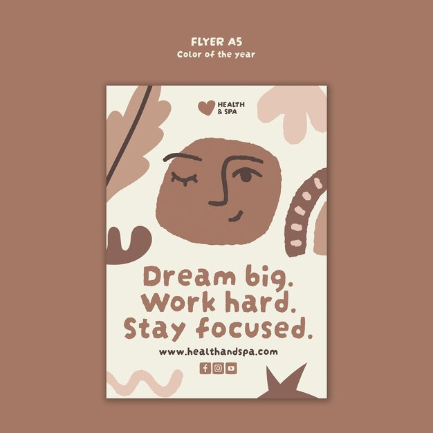 Diseño de plantilla de folleto de citas positivas