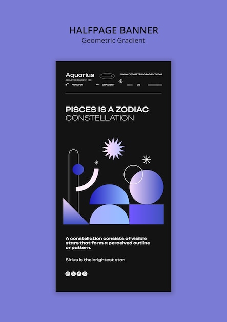 Diseño de la plantilla de gradiente geométrico