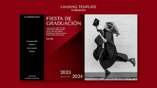 PSD gratuito diseño de plantilla de graduación