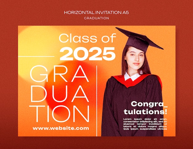 PSD gratuito diseño de la plantilla de graduación