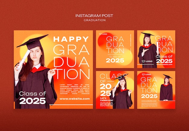 PSD gratuito diseño de la plantilla de graduación