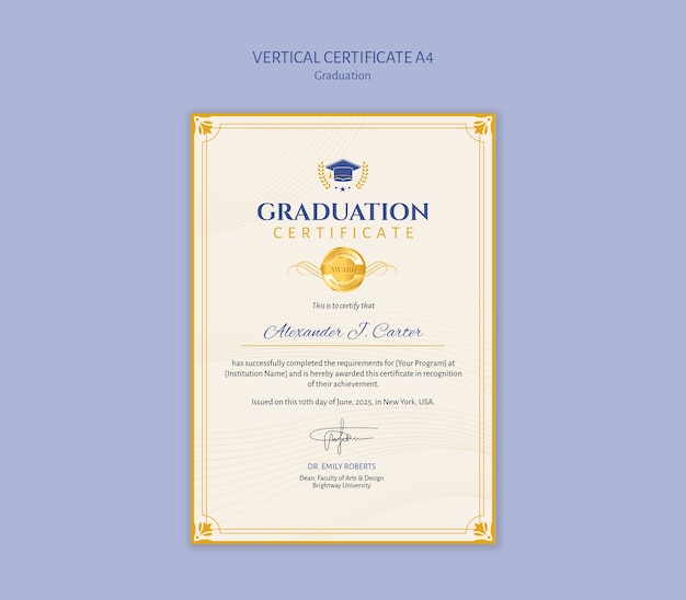 Diseño de la plantilla de graduación