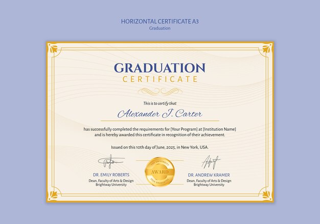 Diseño de plantilla de graduación
