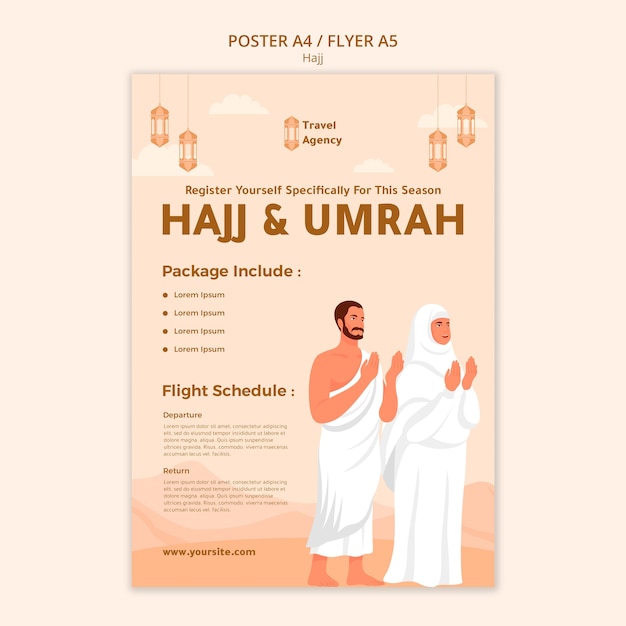 Diseño de plantilla de hajj