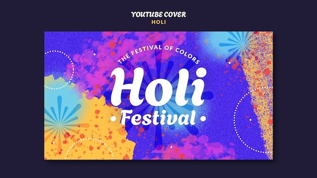 PSD gratuito diseño de plantilla de holi