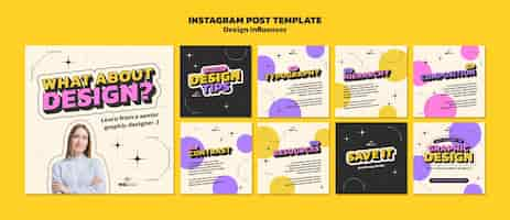 PSD gratuito diseño de plantilla de influencer