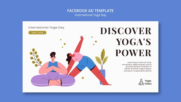 Diseño de plantilla de international yoga day