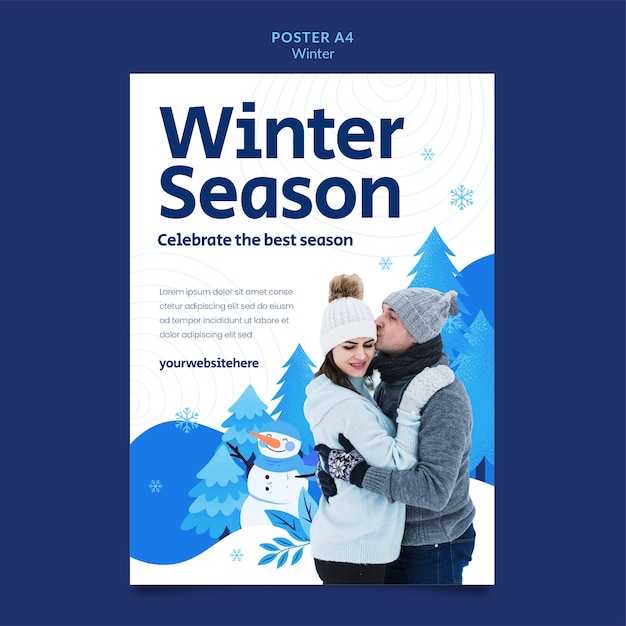 Diseño de plantilla de invierno