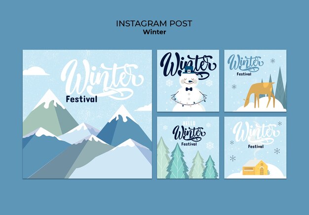 Diseño de plantilla de invierno