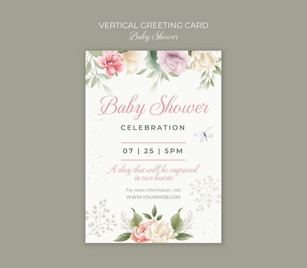 Diseño de plantilla de invitación de baby shower