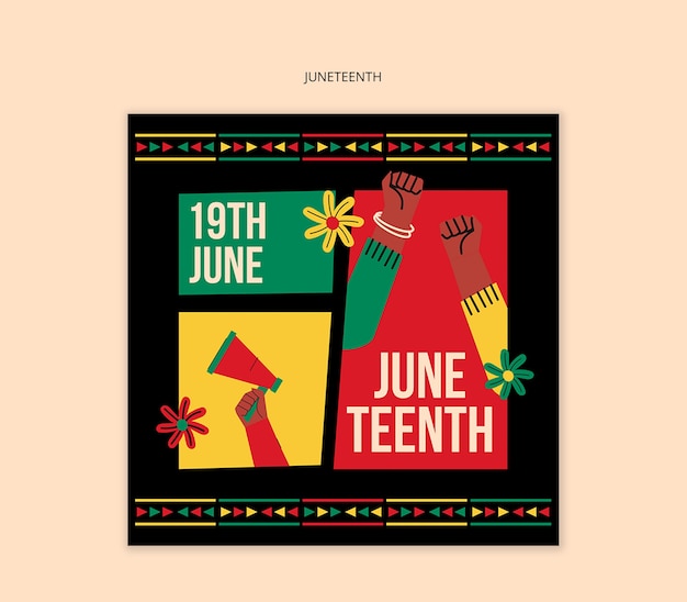 Diseño de la plantilla Juneteenth