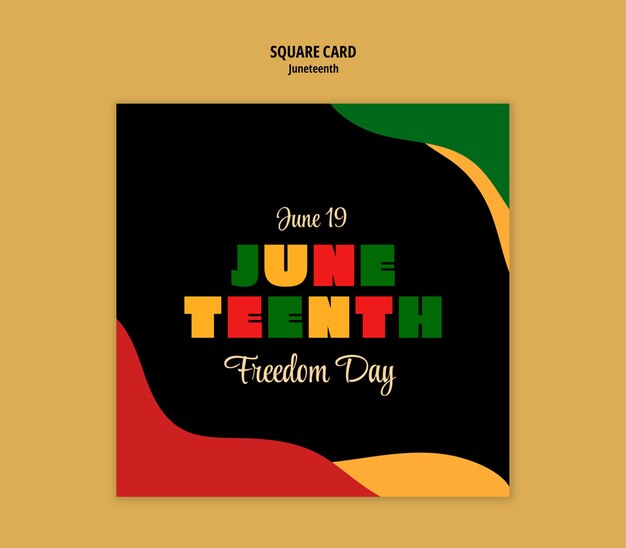 Diseño de la plantilla Juneteenth