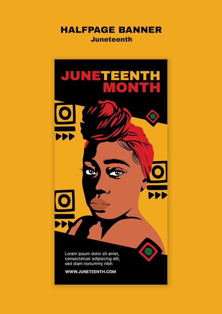 PSD gratuito diseño de la plantilla juneteenth
