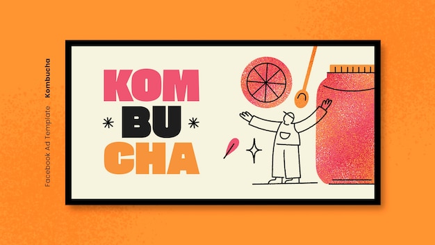Diseño de plantilla de kombucha