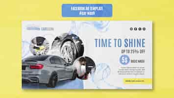 PSD gratuito diseño de plantilla de lavado de automóviles