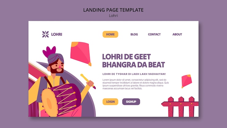PSD gratuito diseño de plantilla de lohri